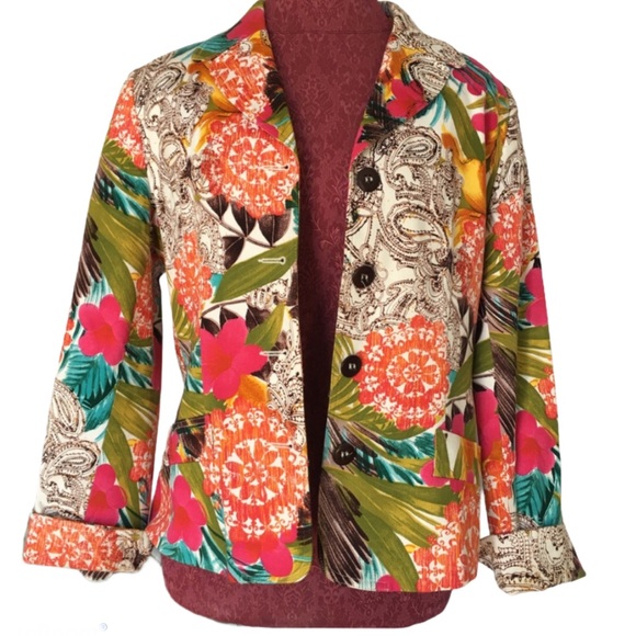Herve Bernard Floral Jacket - Picture 1 of 3